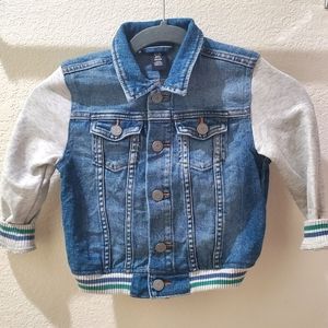 Denim knit sleeve Jacket for toddler size 5T